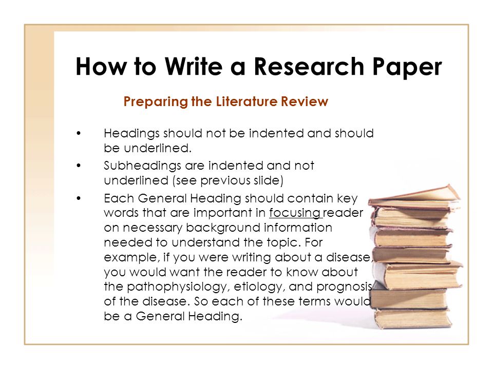 How to Write a Background Paper